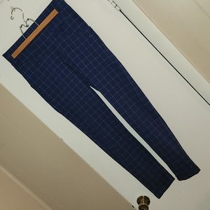 Betabrand blue  Plaid Dress Pants. Size small